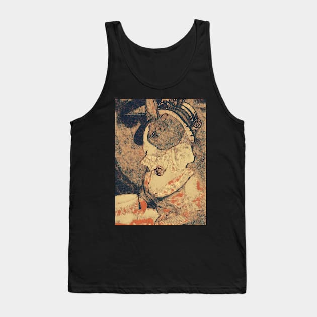 Vintage Rabbit Tea Party Tank Top by EloiseART